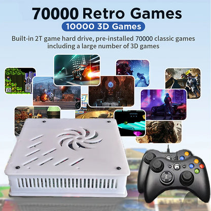 2026 New X8 Retro Game Console 500GB | 70,000+ Games | 60+ Emulators | 4K HD | Plug & Play | PS2 Wii PSP GC N64 Xbox Dual System