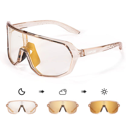 KAPVOE Photochromic Cycling Glasses Sports Sunglasses for Men Women UV400 Protection Bicycle MTB Mountain Bike Sunglasses