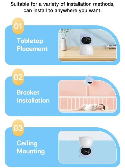Baby Monitor Camera IR Night Vision Motion Detection Breastfeeding Reminder 5-inch Wifi Baby Monitor with Tuya Smart App