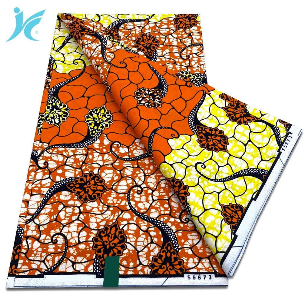 African Real Wax Prints Fabric Ankara Wax 100% Cotton Fabric Guaranteed Veritable Original Sewing Material