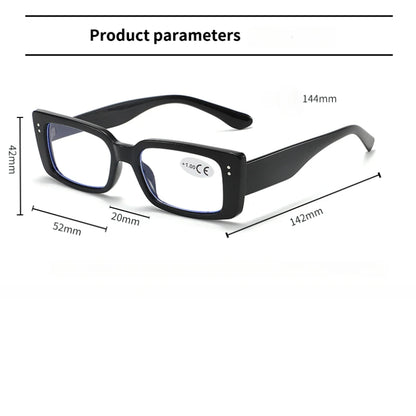 New Vintage Small Square Frame Reading Glasses Anti-Blue Light Presbyopia Eyeglasses Women and Men Eye Protection Eyewear