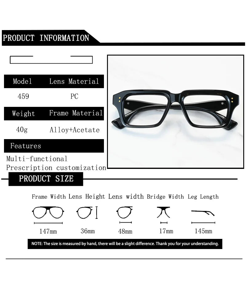 New Brand Design Square Alloy Frame Myopia Glasses Prescription Photochromic Anti Blue Light Women Shortsight Eyewear 0 to -6.00
