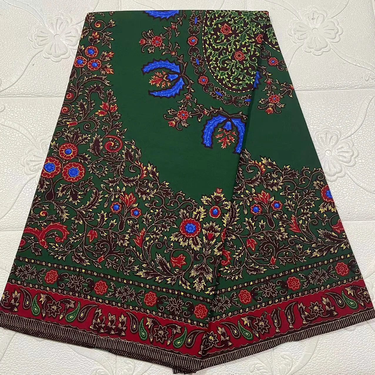 Big Flowers African Soft 100% Cotton Quality Fashion Printing Batik Hollan Ankara Wax Fabric For Sewing Women Dress 6Yards