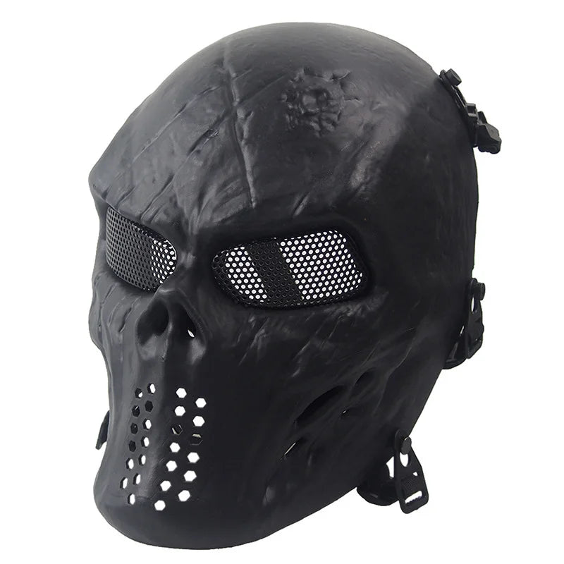 Men's Skull Warrior Mask Cool Camouflage Party Cosplay Accessory Unique Birthday Gift for Boyfriend Horror Game Party Decoration
