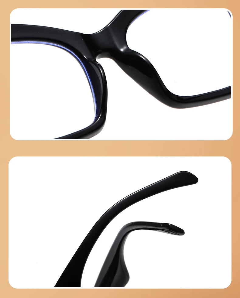 Retro Oversized Square Prescription Eyewear 2025 New Trendy Reading Glasses for Men Women Luxury HD Lens Presbyopia Spectacles