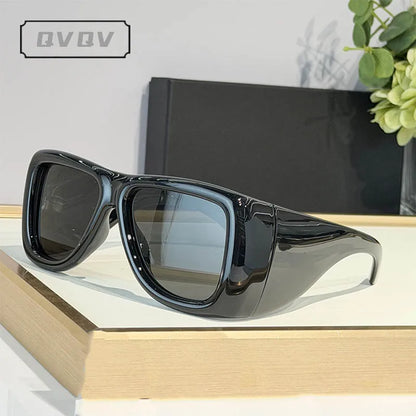 QVQV Trendy Oversized Square Sunglasses Women Men Luxury Brand Original Thick Frame Sunglasses Retro Outdoors Driving Shades