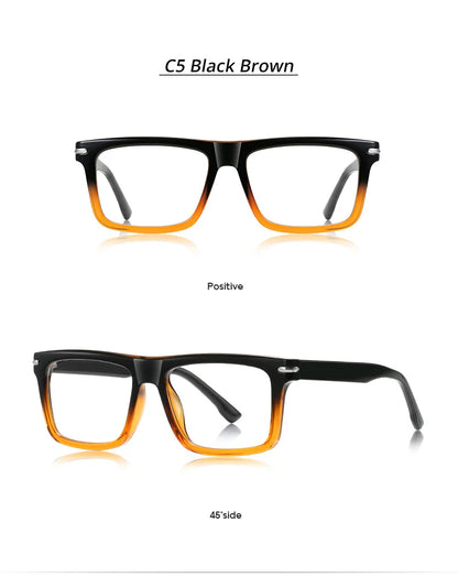 Ralferty TR90 Eyeglass Frames Men Square Business Prescription Glasses Anti-glare Blue Light Glasses Myopia Optic Frame 2025 New
