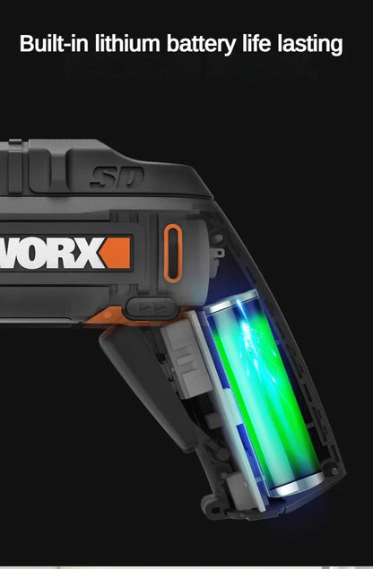 Worx WX255.4 4V Mini Electrical Screwdriver Set Smart Gun Style Cordless Electric Screw Driver USB Rechargeable Bit Drill Tool