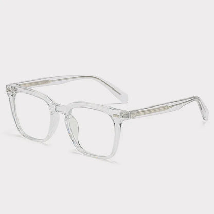 Transparent Square Men's Reading Glasses TR90 Large Frame Block Harmful Blue Light Myopia Prescription Glasses For Women