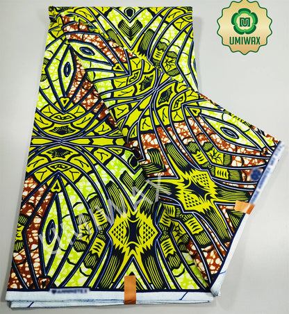 2025 Newest Ankara Real Wax Fabric Guaranteed Veritable African Wax Print Pagne Fabric 100% Cotton 6 Yards Ghana Style Dresses