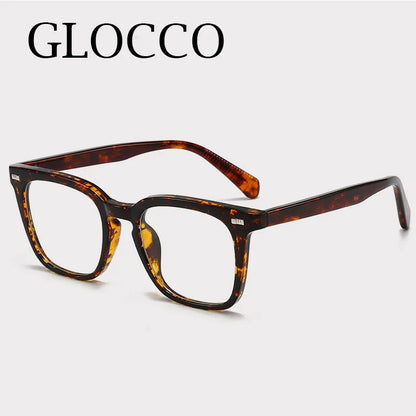 Transparent Square Men's Reading Glasses TR90 Large Frame Block Harmful Blue Light Myopia Prescription Glasses For Women