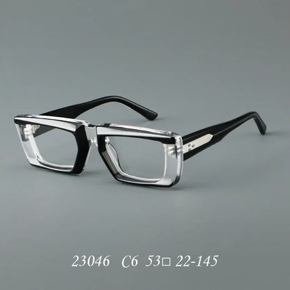 VICKY Personalized Fashion Retro Geometric Square Design Men Women Anti-blue Light Glasses Customizable Prescription 23046