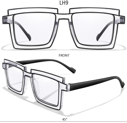 3 Pairs Oversize Reading Glasses Women Trendy Square Fashion Transparent Magnification Eyewear Presbyopic Glasses +150 +200