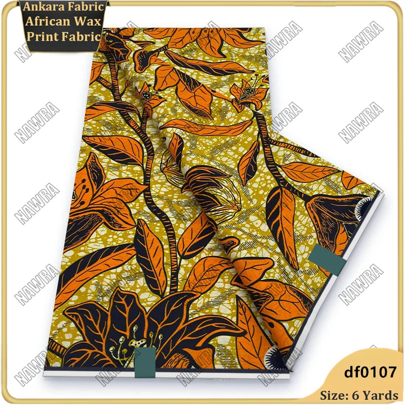 Fashionable African Real Wax Print Fabric 2026 Latest Design Ankara Wax Fabric Soft 100% Cotton Pagne Women Dress Loincloth ﻿