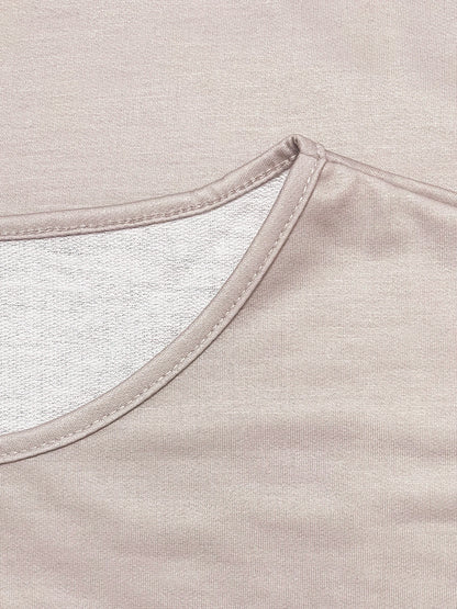 Plus Size eyelet hollow solid  heart-shaped printed long-sleeved top autumn and winter women's casual T-shirt with light stretch