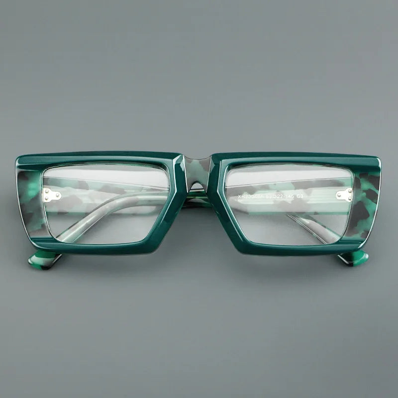 VICKY Personalized Fashion Retro Geometric Square Design Men Women Anti-blue Light Glasses Customizable Prescription 23046