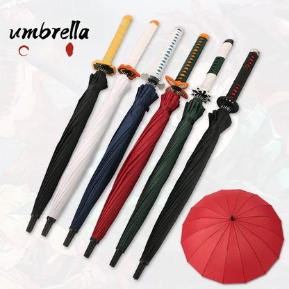 Demon Slayer Sword Umbrella One Piece Roronoa Zoro Katana Umbrella Real Full Size Japanese Anime Long Parasol Home Accessories