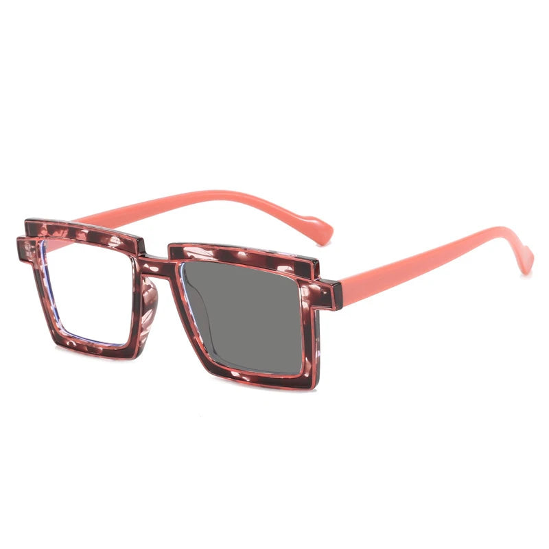 New Fashion Lady Reading Glasses Photochromic Blue Light Filter Prescription Hyperopia Eyeglasses Special Brand Design Frame