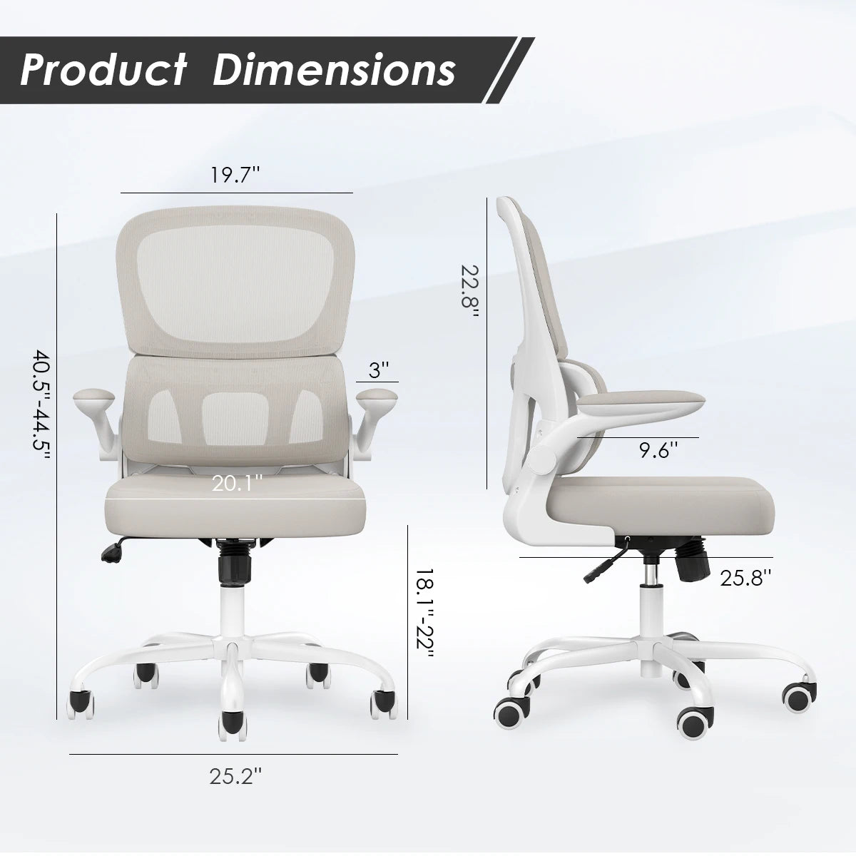 Office Chair, Mesh Ergonomic Office Chair with Lumbar Support, Comfy Computer Desk Chair