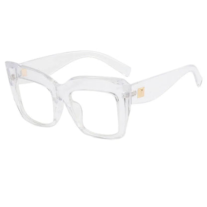 Square Anti Blue Light Reading Glasses Optical Lenses Prescription Glasses Frame Women Large Frame Cat Eye Presbyopic Glasses