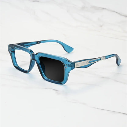 New Brand Design Square Alloy Frame Myopia Glasses Prescription Photochromic Anti Blue Light Women Shortsight Eyewear 0 to -6.00