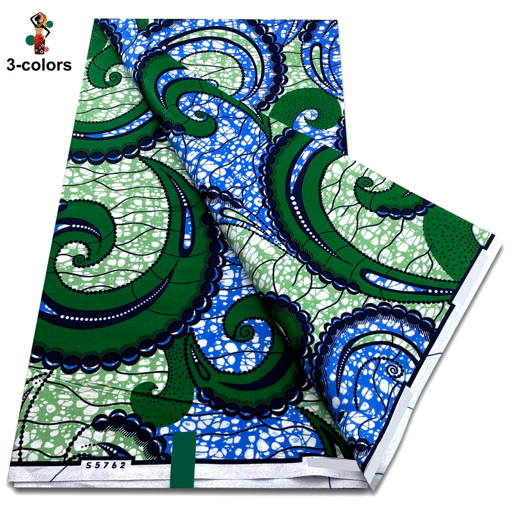 2025 Guaranteed Veritable Original African Wax Print Fabric Real Nigerian 100% Cotton Ankara Wax Fabric Soft Pagne Spuer Batik
