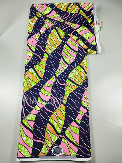 Veritable Super-V Original Hollandais Guaranteed African Grand Super Block Print Split Yardage Fabric 100% Cotton