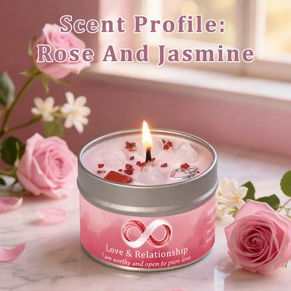 Scented Candles 3oz Law of Attraction Love Manifestation Energy Boosting Christmas Home Decoration Candle Holders Gift