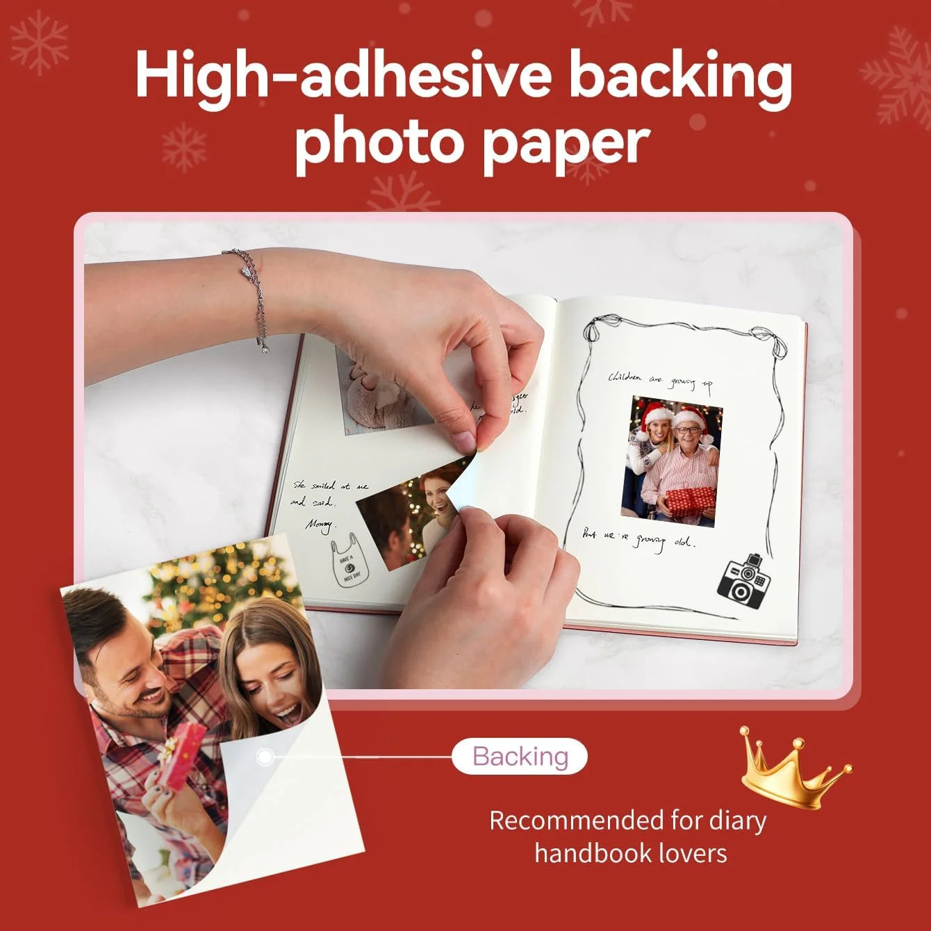 HPRT MT53 Color Photo Printer HD Portable Mini Bluetooth Maker Mobile Handheld Pocket Printing Machine 2x3 Inch Sticker Paper