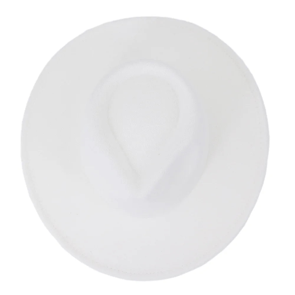 Women's Men's Fedora Hat Winter and Autumn Elegant Women's Gangster Trilby Felt Hamburg Church Jazz Hat 55-58CM Adjustable