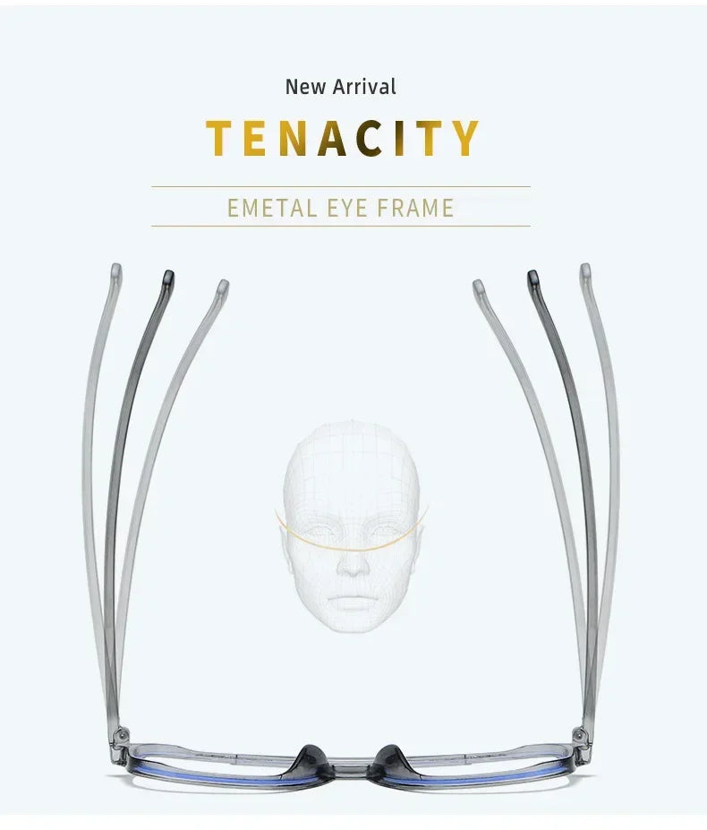 Transparent Computer Glasses Frame Women Men Anti Blue Light square Eyewear Blocking Glasses Optical Spectacle