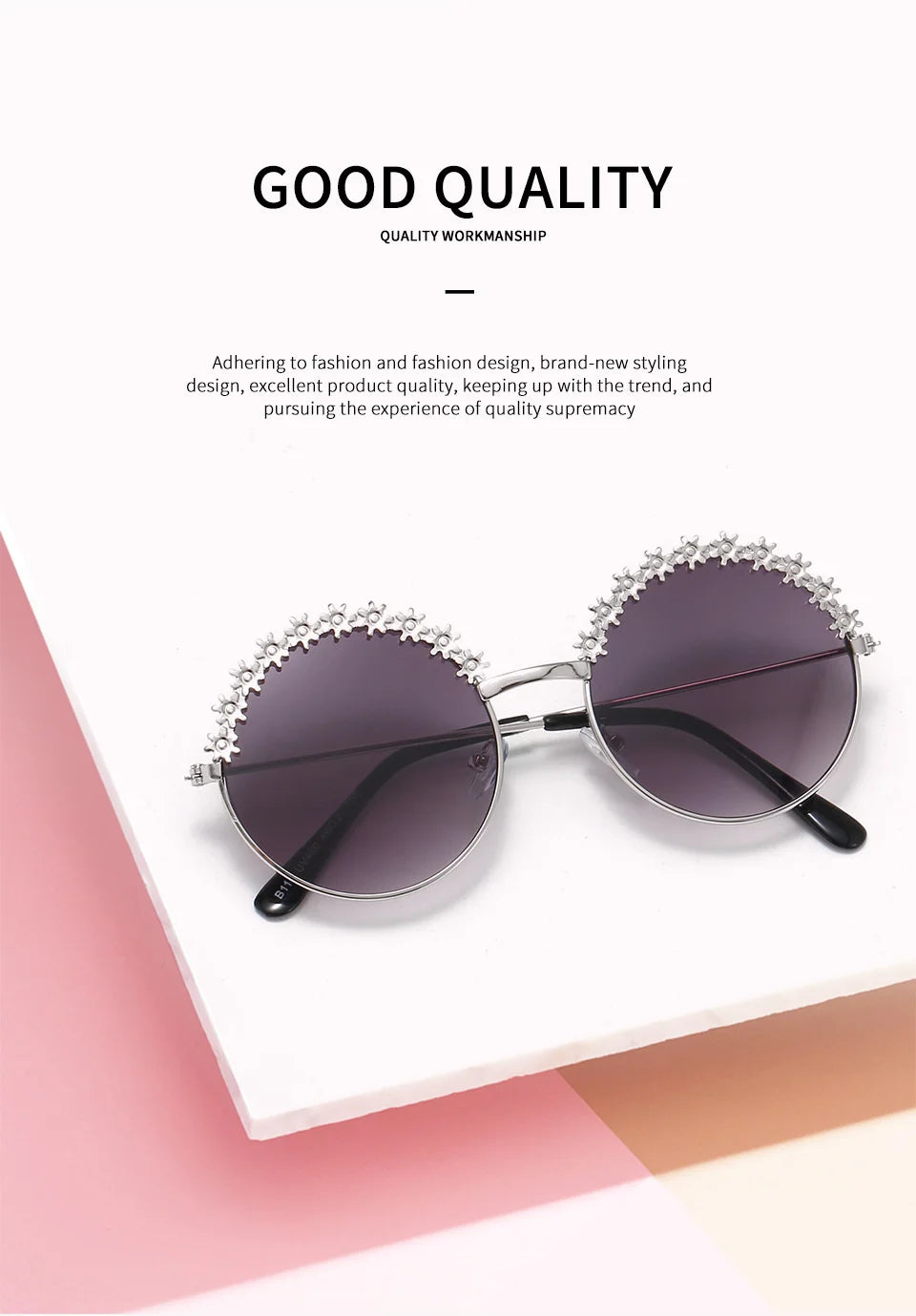 2025 Sunglasses children's glasses flower fashion New Sunglasses children's round children's Metal
