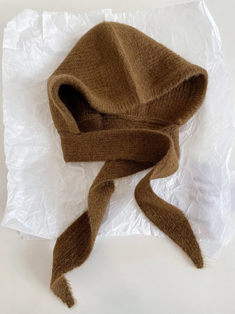 Knitted Beanies Cap For Men&Women Winter Warm Unisex Hooded Hat Neck Collar Scarf Cap Ski Beanie Cold Hats Balaclava Caps Bonnet