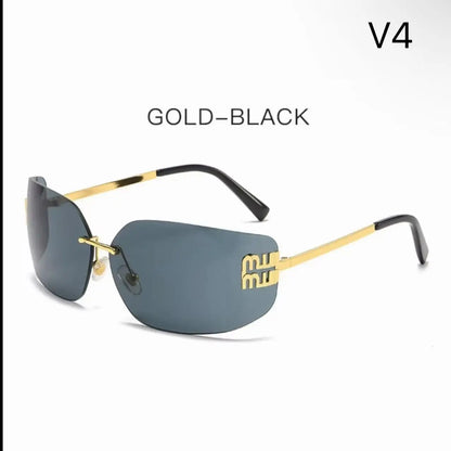 New Fashion Brand Sunglasses Retro Small Frame Woman Man Metal Cat Eye Glasses Shades UV Protection Sun Glasses with Box