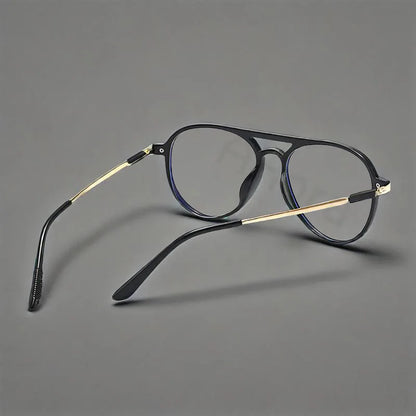 Vintage Double Beam Reading Glasses Unisex Hyperopia Presbyopia Diopters Glasses Frame Anti Blue Light Spectacles 0 +100 ~+400