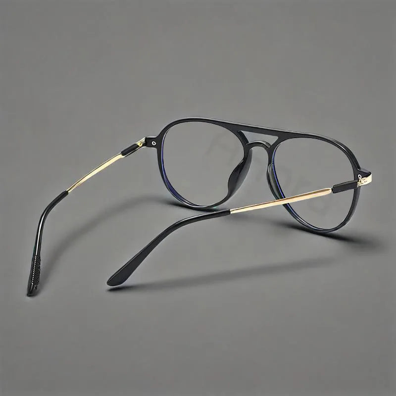 Vintage Double Beam Reading Glasses Unisex Hyperopia Presbyopia Diopters Glasses Frame Anti Blue Light Spectacles 0 +100 ~+400