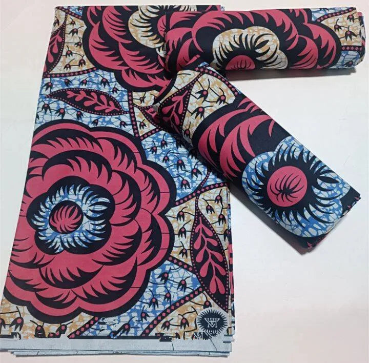 Grand Super Original African Wax Fabric High Quality Nigerian Print Ankara Fabric For Sewing 6 Yard Women Dress 100% Cotton
