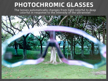 Kapvoe New Outdoor Photochromic Cycling Sunglasses Men Women Road Mountain Bike Bicycle Cycling Glasses Sport Running Eyewear