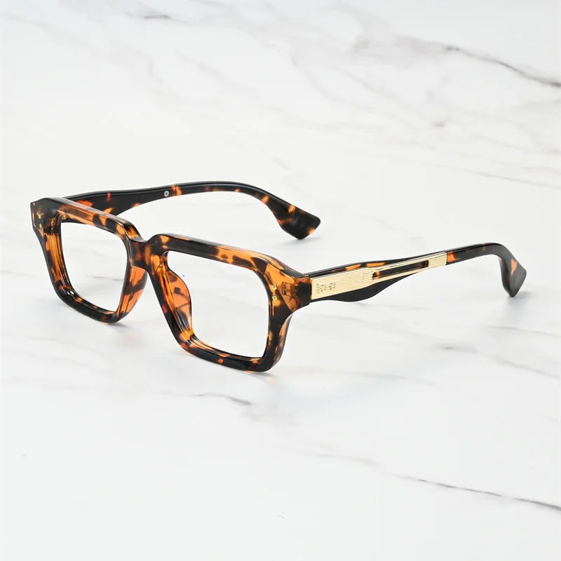New Brand Design Square Alloy Frame Myopia Glasses Prescription Photochromic Anti Blue Light Women Shortsight Eyewear 0 to -6.00