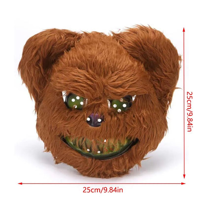 Halloween Horror Bloody Head Cover Mask Rabbit Bear Cosplay Mask Carnival Costume Headgear Props Handmade Party Decoration