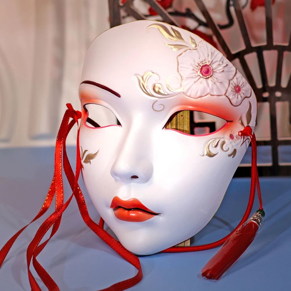 Chinese Style Masks Anime Mask Hanfu Costume Accessories Carnival Masquerade Mask Halloween Role Play Party Decor Cosplay Party