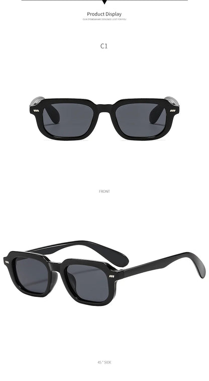 Small Square Eyewear Computer Glasses Frame Women Men Anti Blue Light Blocking Sunglasses Outdoor Zero-power Spectacle Eyeglass