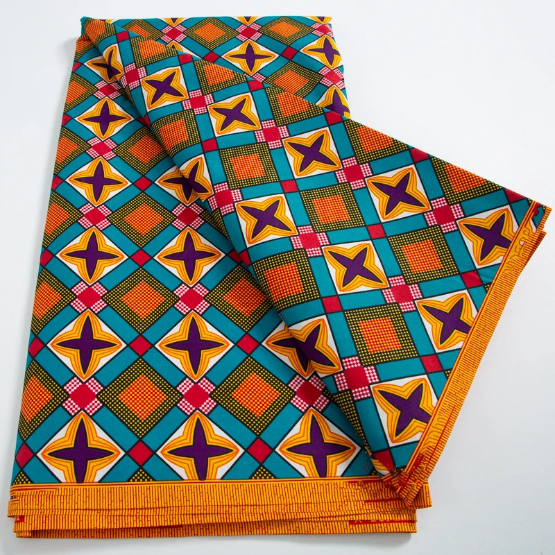 African New Wax Fabric Nigeria Ankara Wax Fabrics Newest Design Block Prints Batik Dutch For Dresses Sewing Cloth Materials