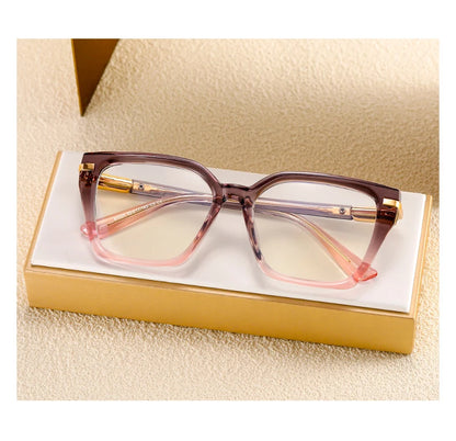 R57522 Women Tr90 Blue Light Blocking Glasses Frame Comfortable Spring Hinge Presbyopia Eyeglasses Customizable Diopters