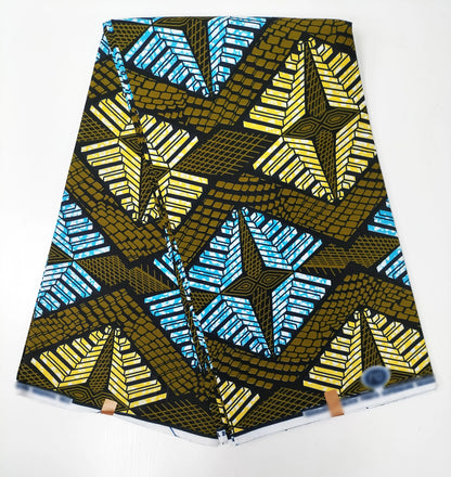 2025 Newest Ankara Real Wax Fabric Guaranteed Veritable African Wax Print Pagne Fabric 100% Cotton 6 Yards Ghana Style Dresses