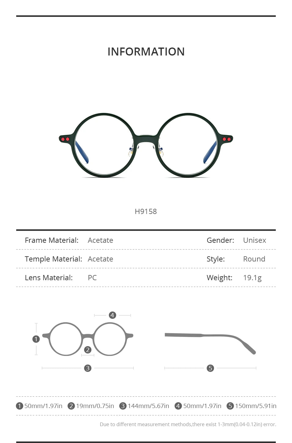 FONEX HEPIDEM Acetate Eyeglasses Frame Men 2025 New Small Round Brand Design Glasses Women Retro Vintage Eyewear Spectacles 9341