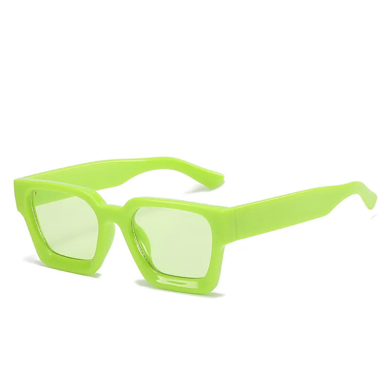 JNPCXI Fashion Square Women Luxury Sunglasses Retro Green Brand Designer Men Trending Sun Glasses Shades UV400