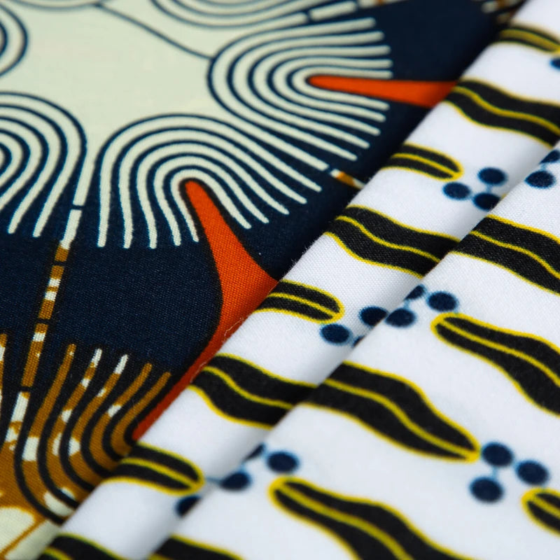 African New Wax Fabric Nigeria Ankara Wax Fabrics Newest Design Block Prints Batik Dutch For Dresses Sewing Cloth Materials