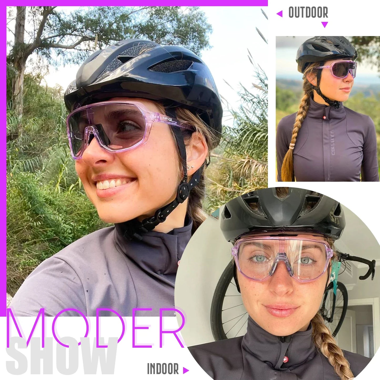 SCVCN Photochromic Sports Sunglasses Cycling Glasses UV400 Women Driving for Men Mountain MTB Bike Bicycle Goggles
