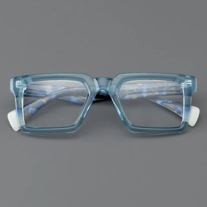 New In 2024 Plate Eyeglass Frame Retro Square Men's Eyeglass Frame Fashionable Optical Prescription Eyeglass Frame Women 25005